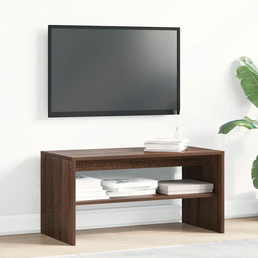 Mobile Porta TV Rovere Marrone 80x40x40 cm in Legno Multistrato