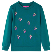 Felpa da Bambina Verde Scuro 104cod mxl 132604