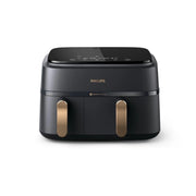 Philips serie 3000 airfryer doppio cestello, friggitrice ad aria da 9.0l, 12 metodi di cottura, app per ricette na352/00