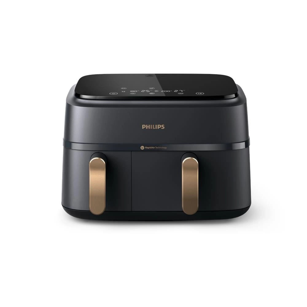 Philips serie 3000 airfryer doppio cestello, friggitrice ad aria da 9.0l, 12 metodi di cottura, app per ricette na352/00