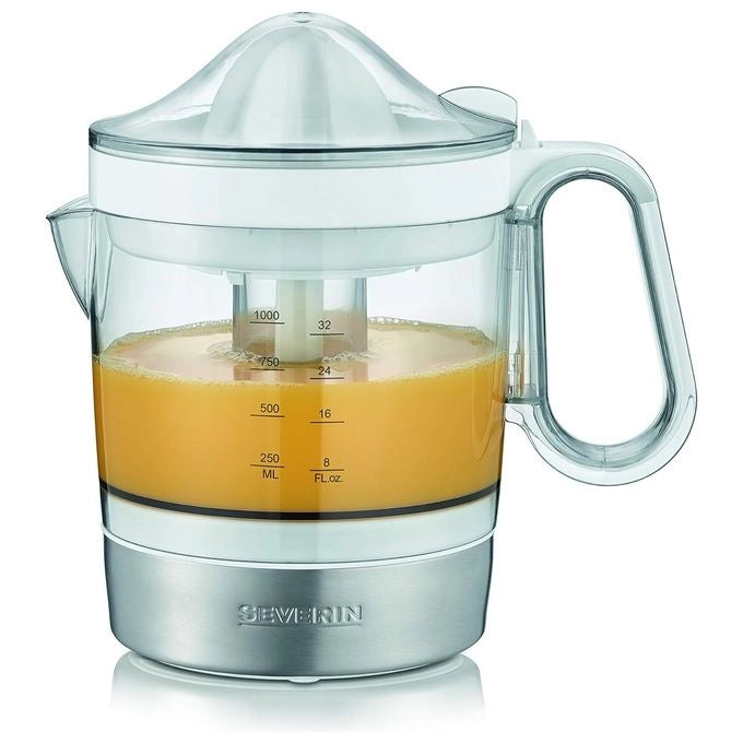 Severin CP 3535 spremiagrumi Spremiagrumi manuale 40 W Acciaio inossidabile, Bianco