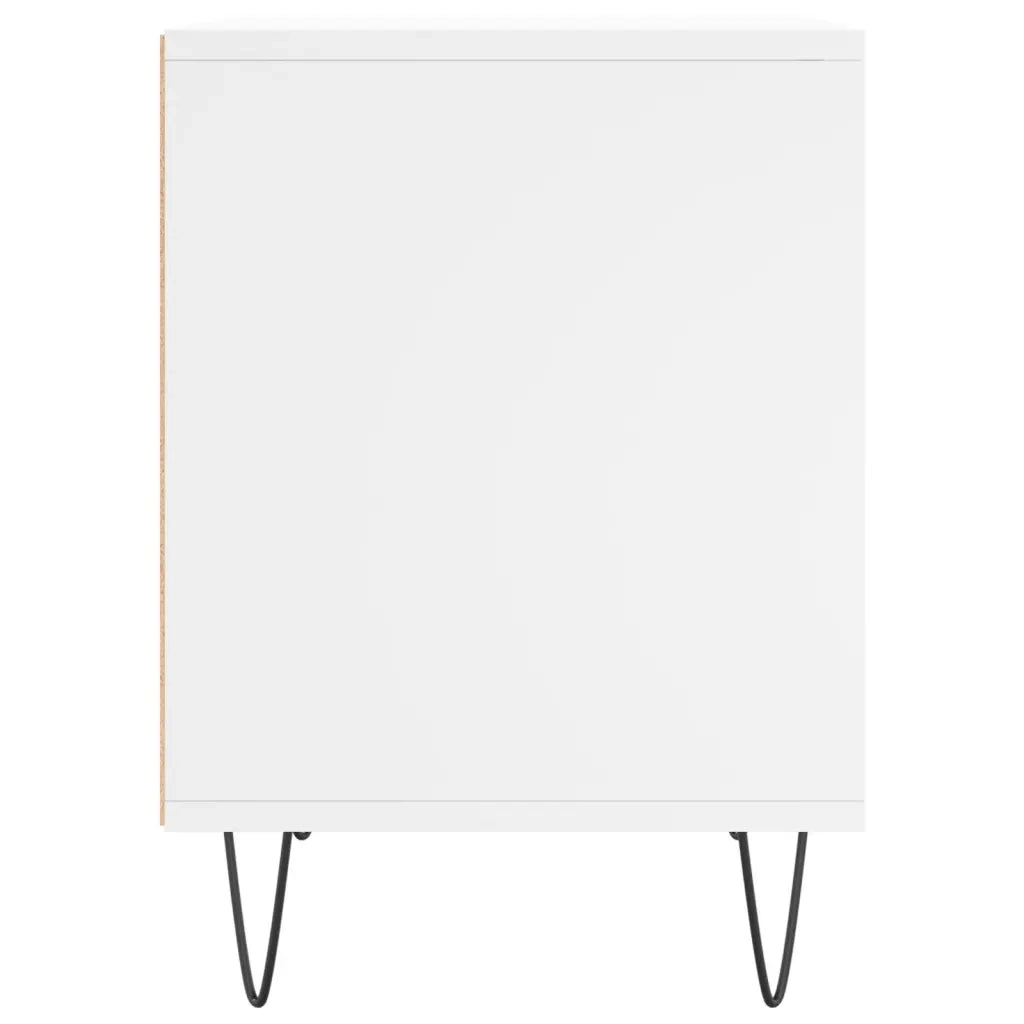 Comodino Bianco 40x35x50 cm in Legno Multistrato 830716