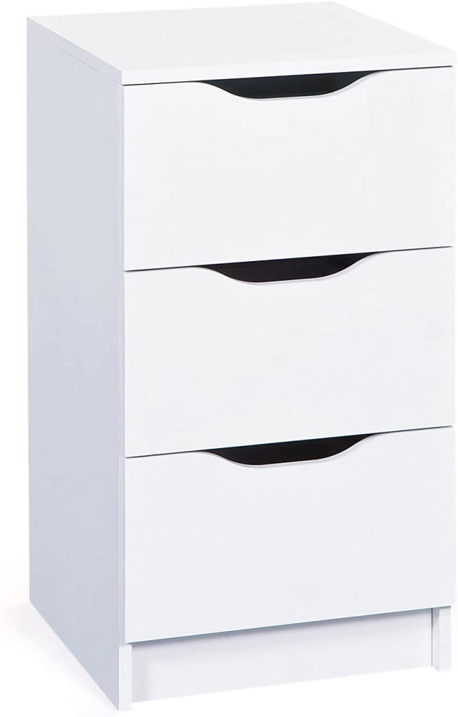 CASSETTIERA WESTPHALEN 3 CASSETTI 40x40x71H STRUTTURA IN LAMINATO VERNICIATO BIANCO