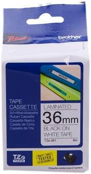 Brother TZE-261 nastro per etichettatrice Nero su bianco TZ