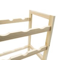 Espositore portabottiglie vino da 9 posti cantinetta in legno chiaro