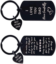 Porta chiavi in acciaio inossidabile - doppia faccia - 5x2,8 cm - unico souvenir da regalo