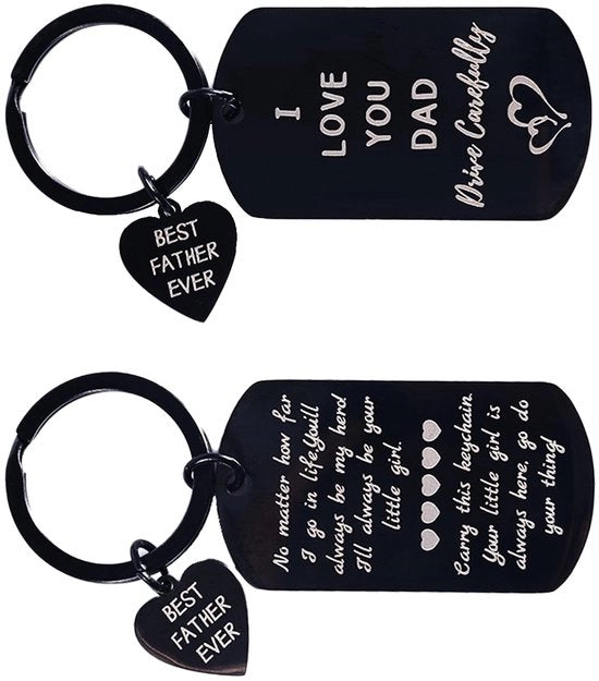 Porta chiavi in acciaio inossidabile - doppia faccia - 5x2,8 cm - unico souvenir da regalo