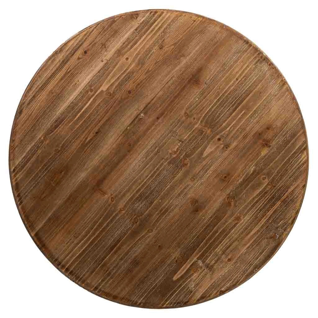 Tavolo rotondo in legno finitura invecchiata D80x80x79h cm