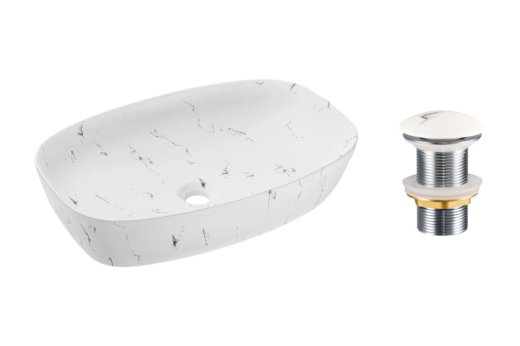 Set lavabo con tappo click-clack Lavabi da appoggio 60 x 1401 x 38 cm