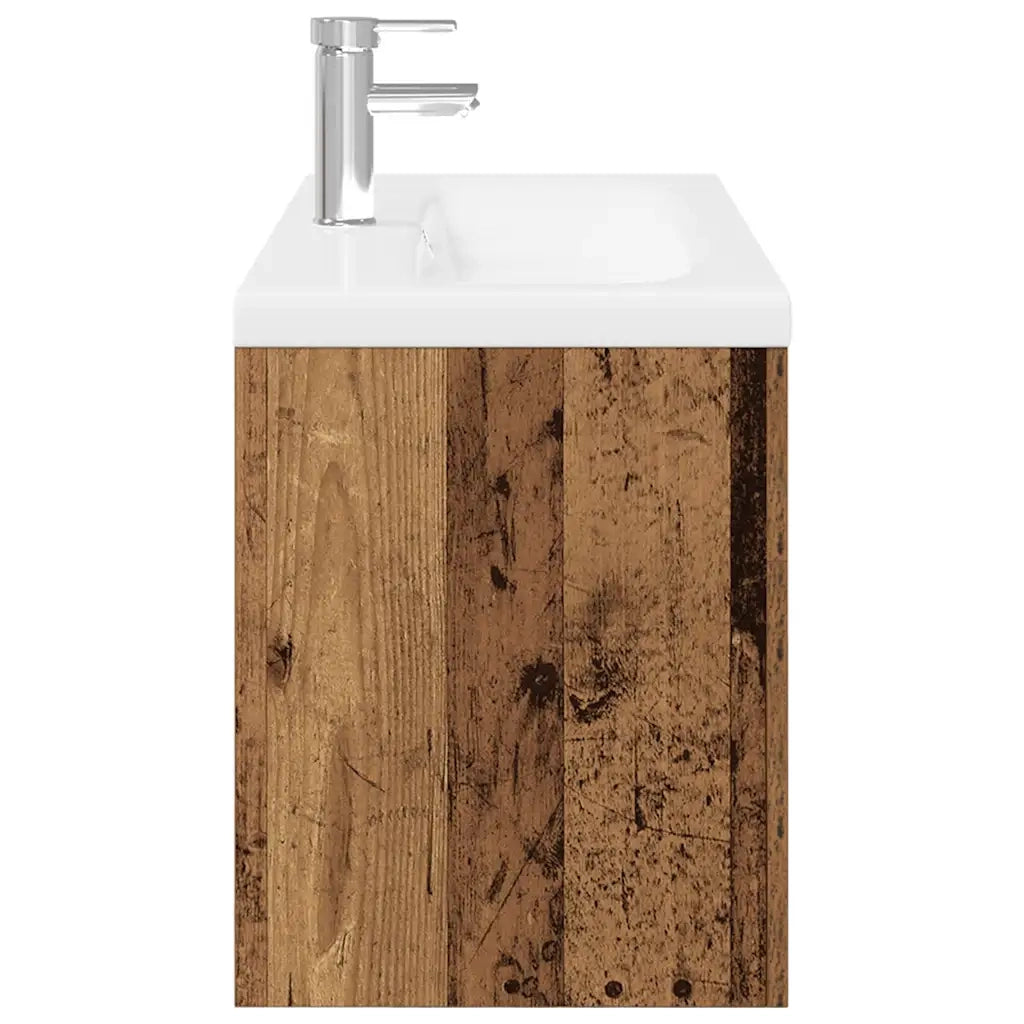 Mobile Bagno Lavabo Integrato Legno Antico in Legno Multistrato 3328909