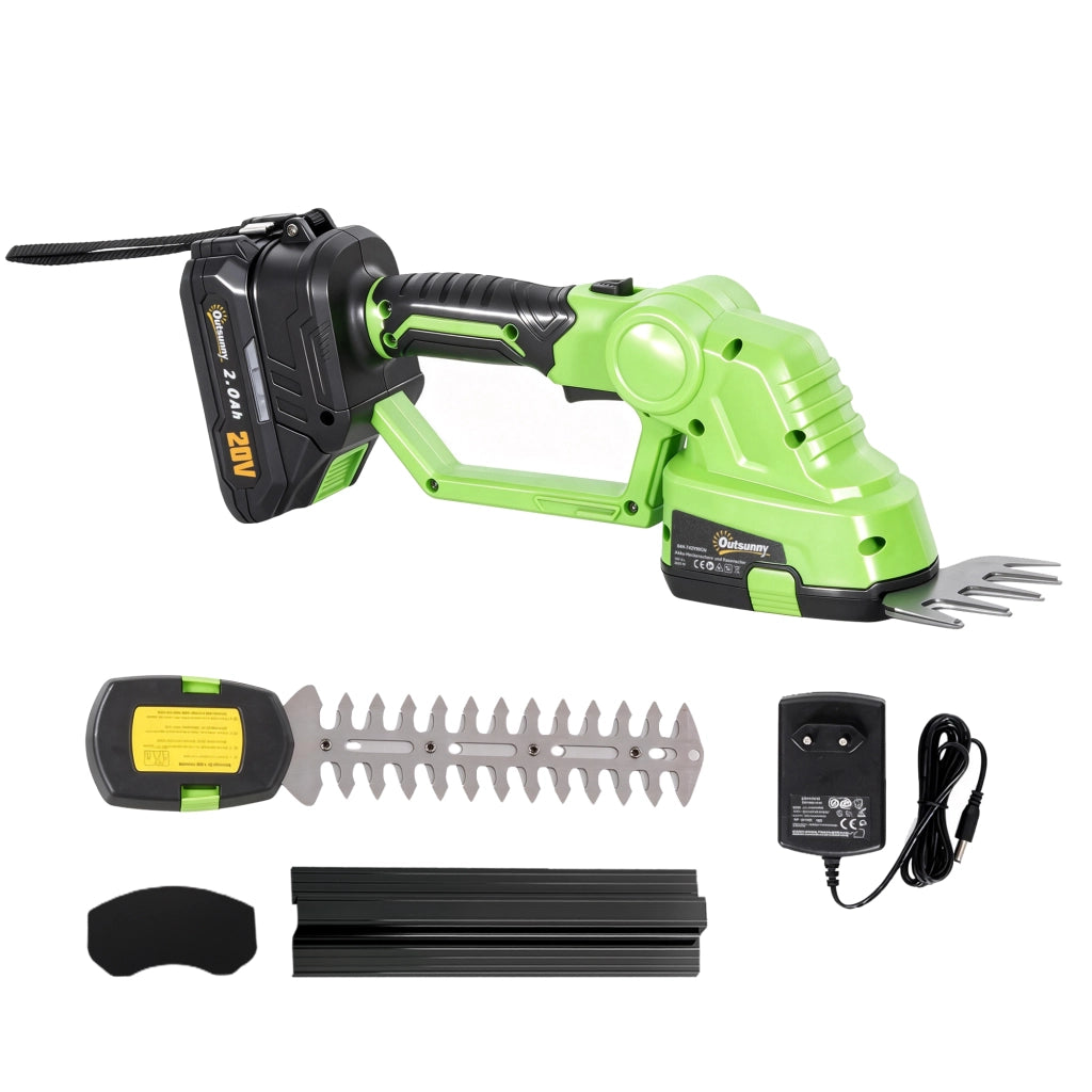 Tagliasiepi Elettrico a Batteria 2 in 1 ¨C zephmum ¨C 20 cm / 10 cm