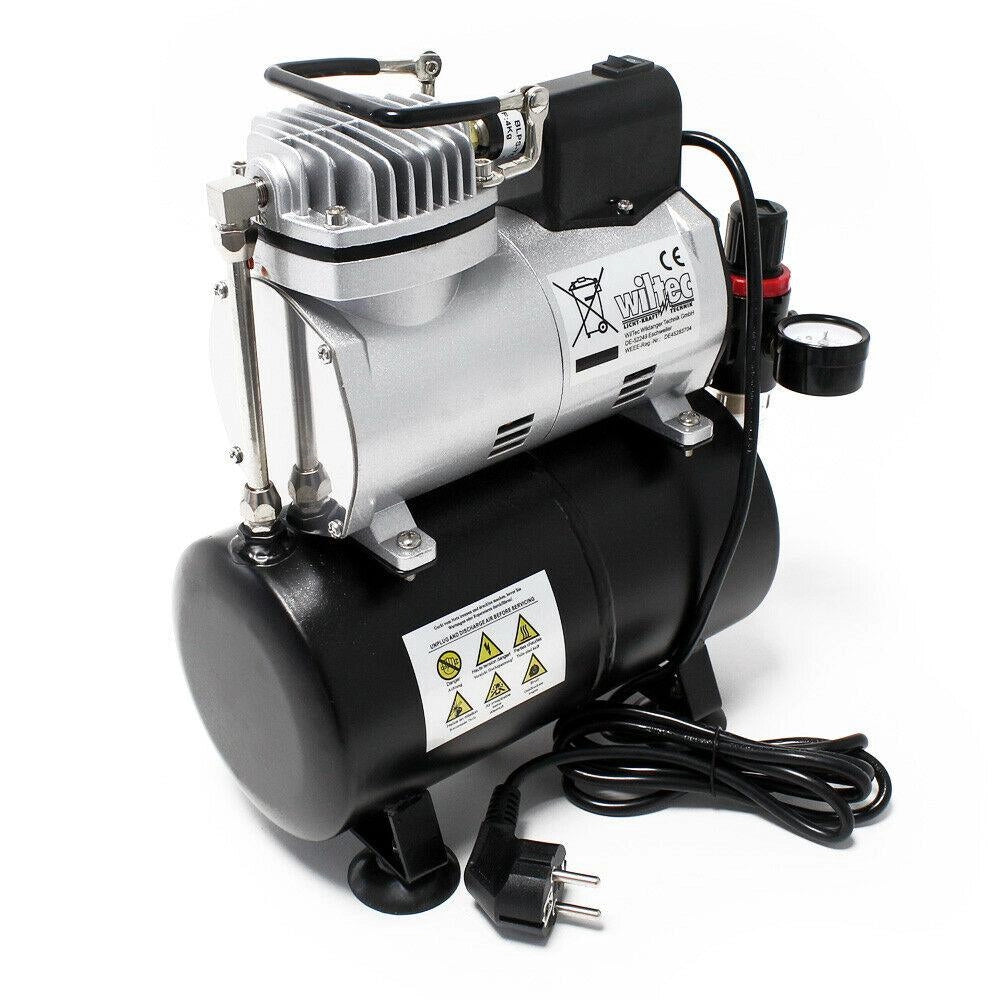 Compressore per aerografo con regolatore d'aria spegnimento automatico e serbatoio 16_0001727