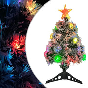 Albero Natale Preilluminato Bianco e Blu 64 cm in Fibra Ottica 328454