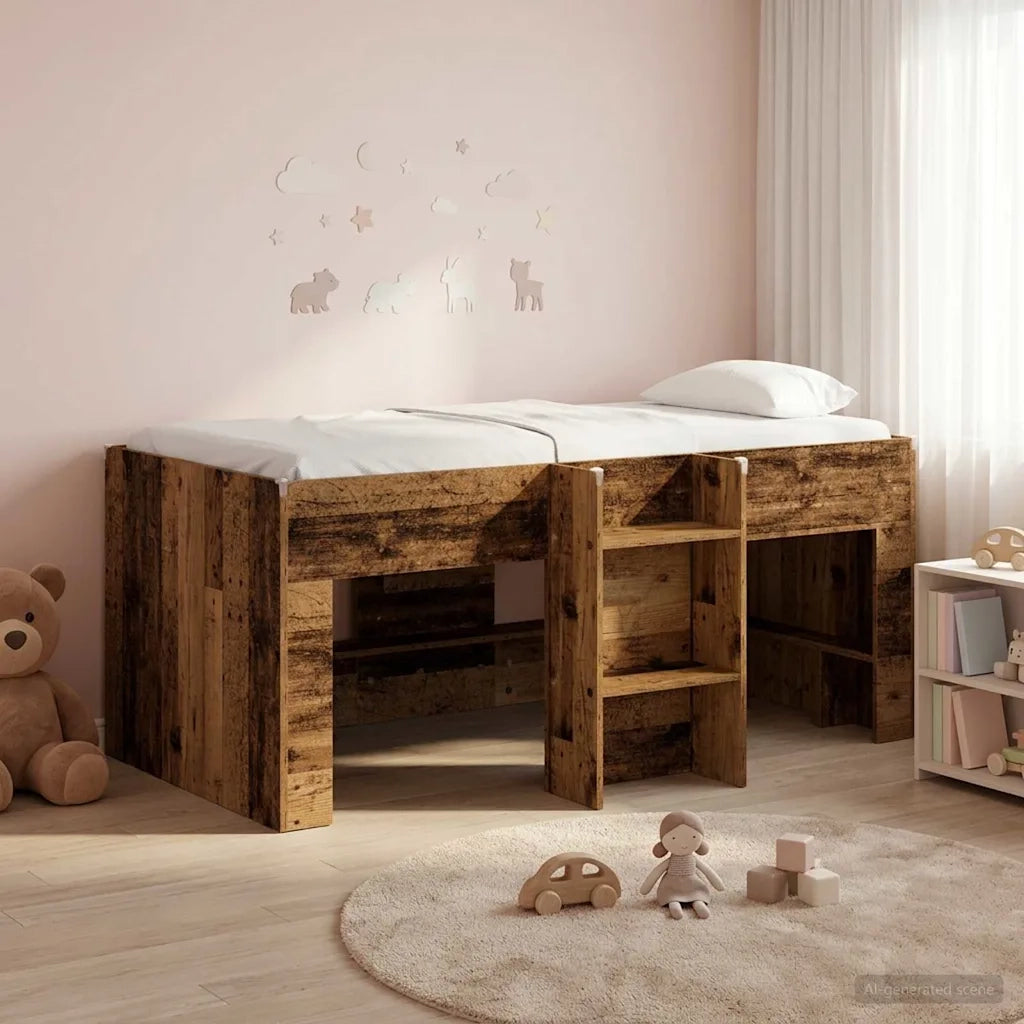 Letto Alto per Bambini 2 pcs Legno antico 163 x 101,1 x 68,5 cm 3422577