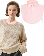 Blusa con collo elegante e abbattibile per donne in stile half shirt con iniettore di collo - Accessorio moda per abbigliamento.
