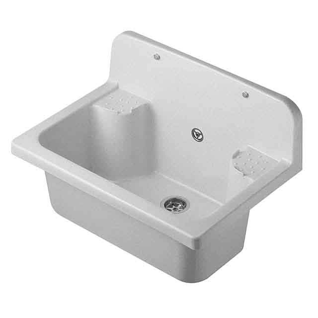 PILOZZO MAXI da muro in PP - Dim: 55 X 37 cm - Completo di GRIGLIA - CR - Colore: MARMO BIANCO