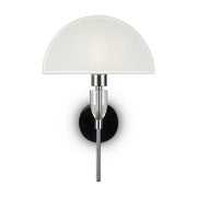 Applique Contemporanea Prima Metallo Cromo Diffusore Cotone Bianco