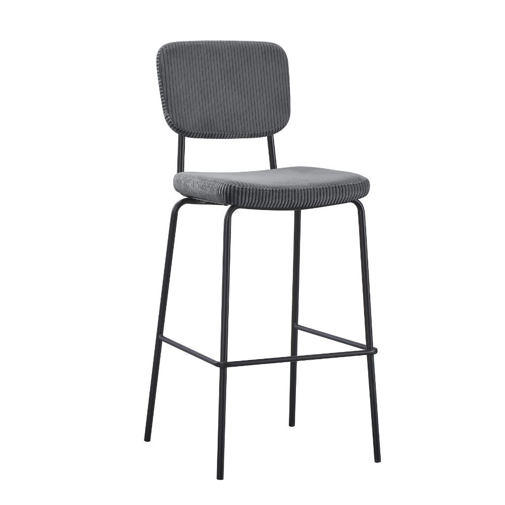 Sgabello imbottito Juno grigio scuro 43x52,5x111H – Il comfort in stile industriale