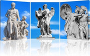 Stampa di tela di architettura europea del paesaggio decorazione da parete per casa ufficio - set di 3 - 30 x 40 cm