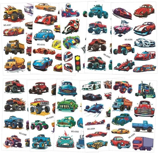 Tatuaggi per bambini da 90 pezzi - Decorazioni per festa di compleanno - Sticker tatuaggio - Carta di alta qualità 12 x 7,6 cm - Sticker tatuaggi