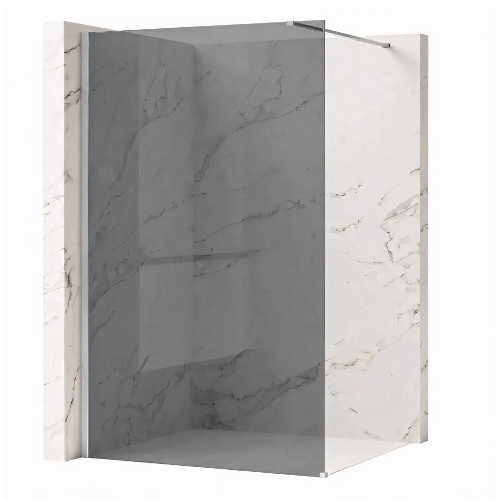 Parete Doccia Rea Flexi Grey / Chrome 130