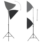 Luci Professionali da Studio 2 pz 40x60 cm in Acciaio Nero CFW7330087