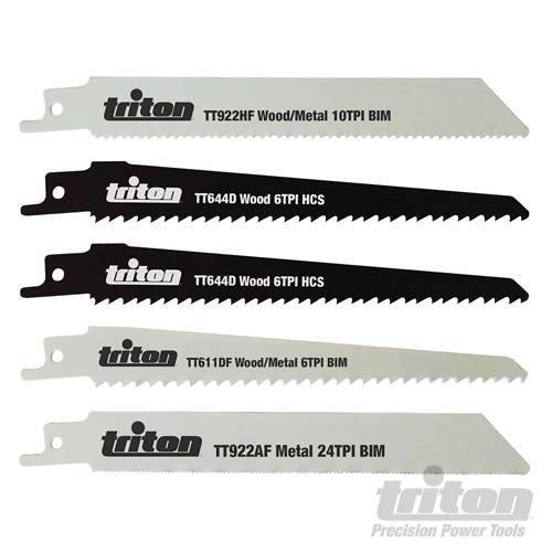 Triton Lame per sega elettrica alternativa tagliarami 150mm  5 pezzi raccordo standard 1/2"