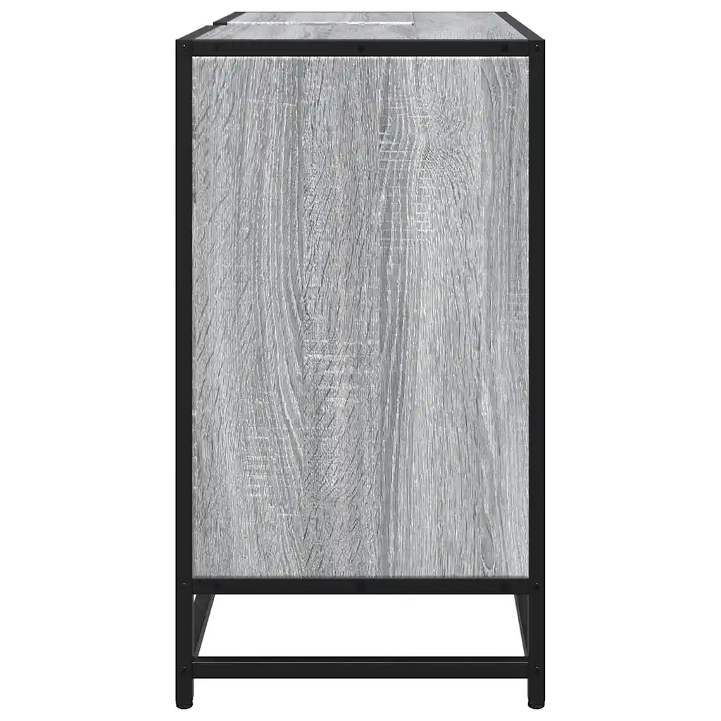 Mobile Lavabo Bagno Grigio Sonoma 65x33x60 cm Legno Multistrato 849267