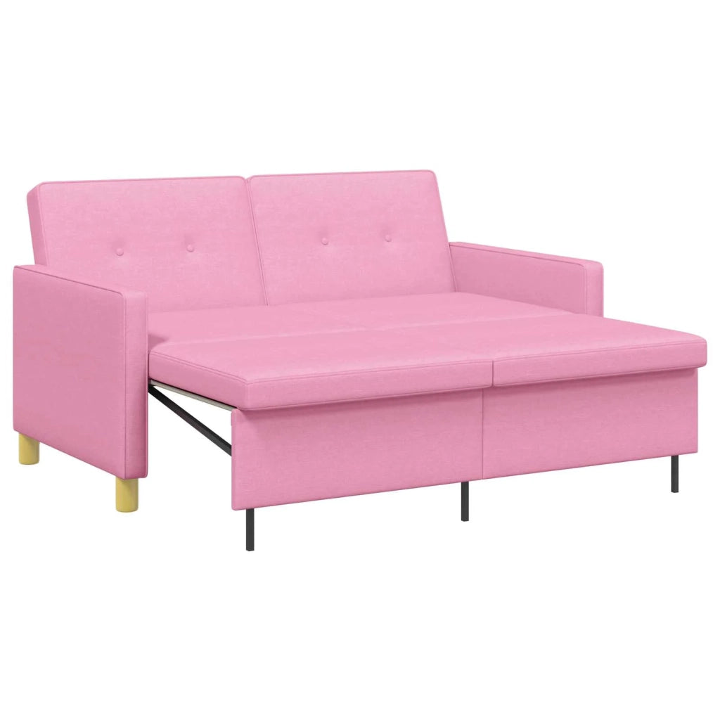 Divano Letto Estraibile Rosa Tessuto