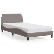 Letto singolo | Letto per adulti | Giroletto Dover Tortora 100x200 cm in Tessuto
