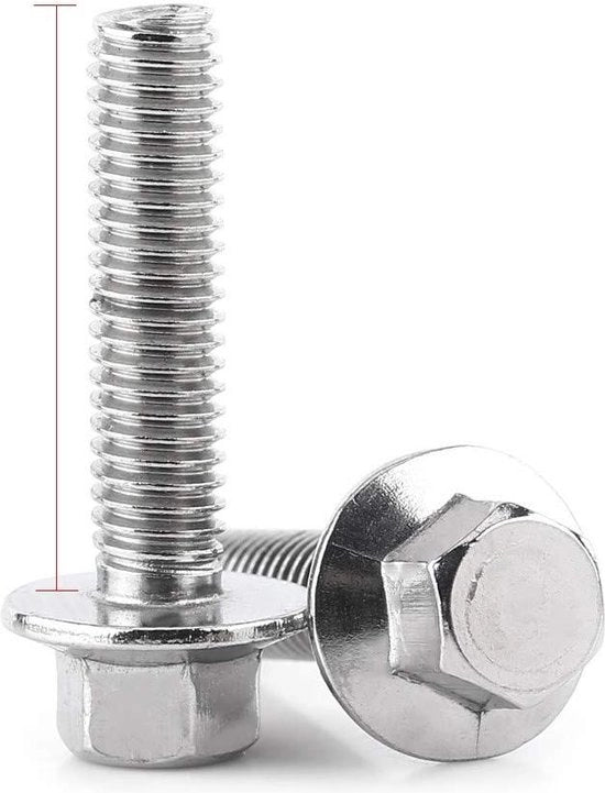 Viti a 6 facce in acciaio inossidabile SS304 con flangia 16/20/25/30/35mm con dado, testa a chiusura, maniglia di fissaggio - 10pz (M6*30)