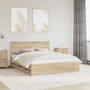Struttura del letto con cassetto Rovere Sonoma 160 x 200 cm