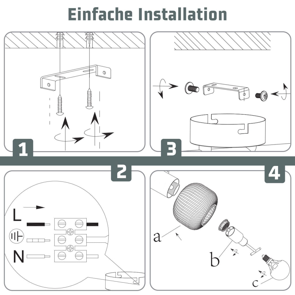 ZMH Faretto da soffitto 1 fiamma vetro design vintage moderno E14 per camera letto