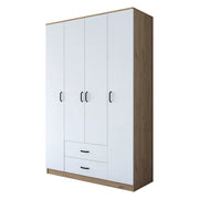 Armadio Camera da Letto Lavello, Guardaroba Grande 11 Ripiani, 140x210h cm Bianco