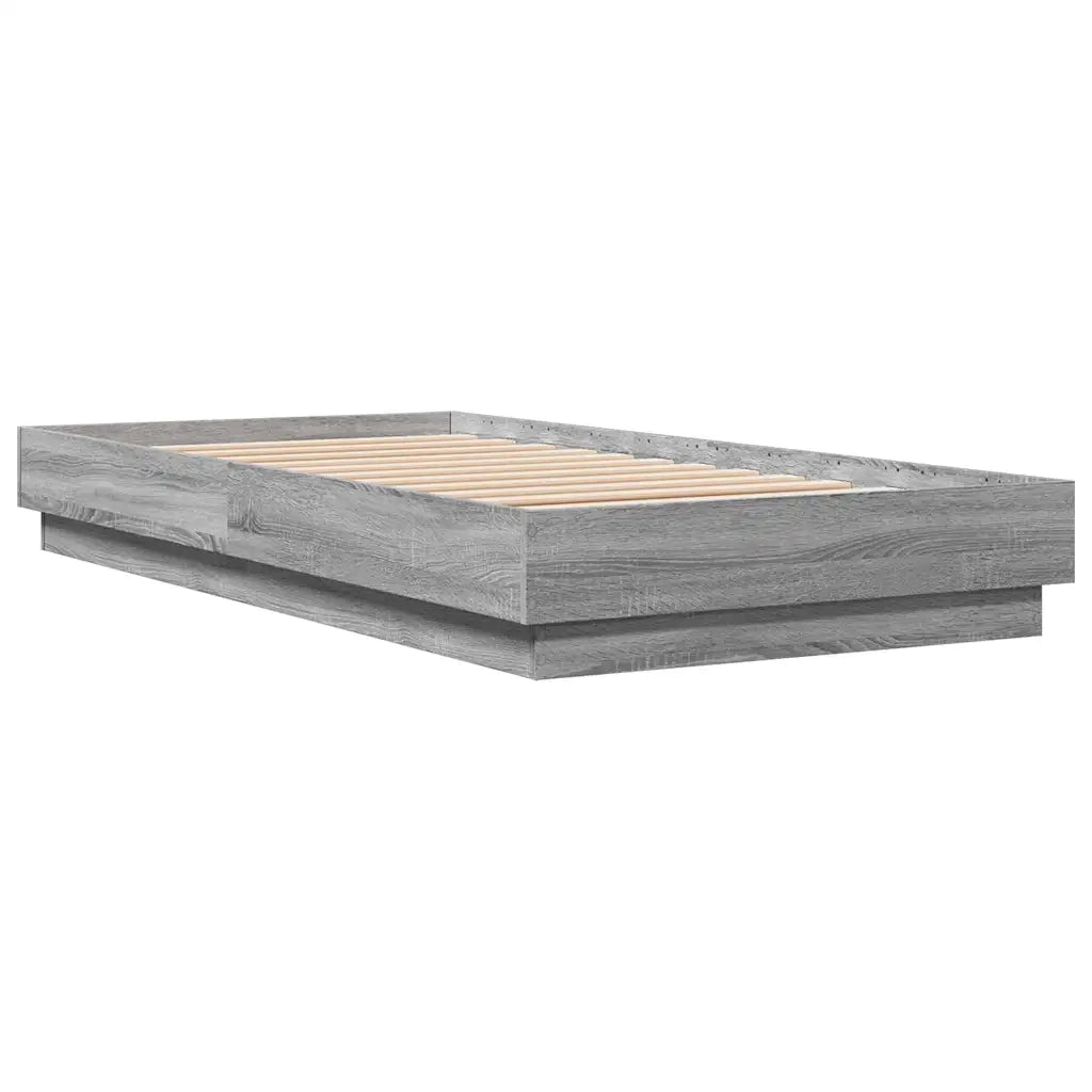 Giroletto-Struttura Letto Grigio Sonoma 90x190 cm in Legno Multistrato 616945