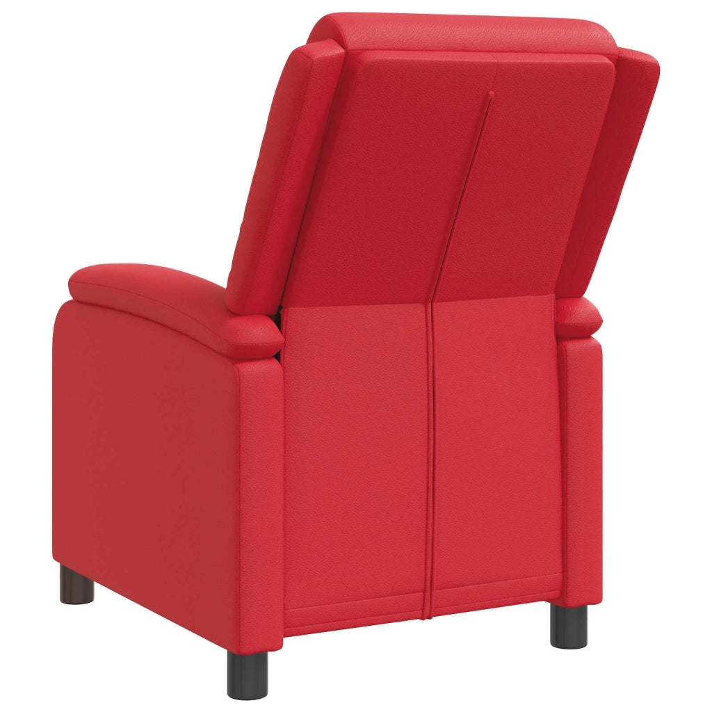 Divano Sedia-Poltrona reclinabile Rosso Similpelle 726392