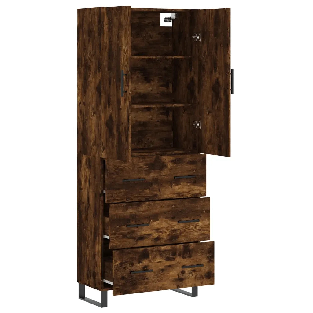 Credenza Rovere Fumo  69,5x34x180 cm in Legno Multistrato 3195872