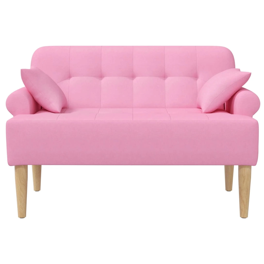 Loveseat con bottoni imbottiti Rosa 120 x 65 x 79 cm Tessuto 42041820