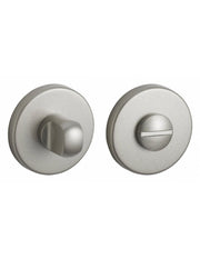 Coppia di rosette tonde Ø 50 mm con chiusura WC, nichel satinato – THIRARD
