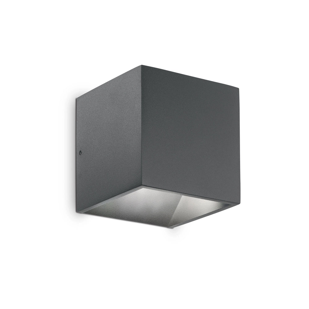 Applique Moderna Rubik Alluminio Antracite Led 8,5W 3000K Luce Calda