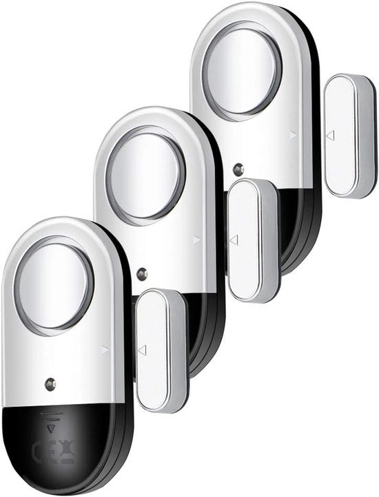 Pacchetto da 3 pezzi di allarmi di apertura di porte e finestre a 120 dB - Sicurezza per bambini e monitoraggio del deterioramento mentale - Anti-intrusione - Per uso domestico, piscina, armadio e aziende