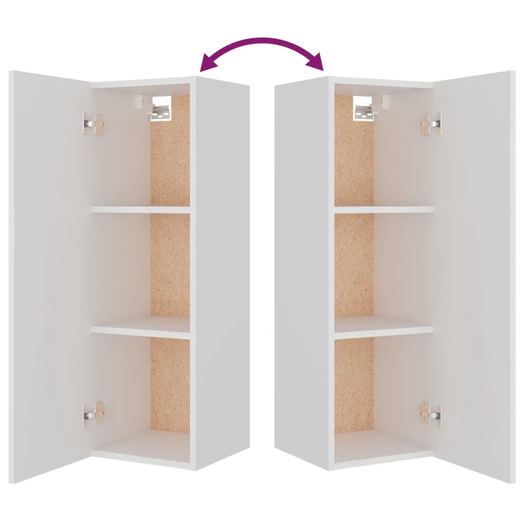 Set Mobili Porta TV 8pz Bianco in Legno Multistrato 3114294