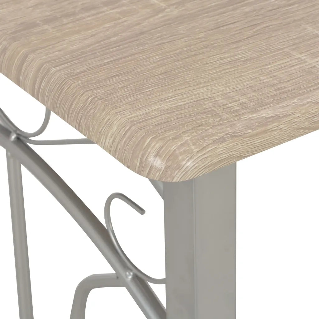 Set da Bar 3 pz in Legno e Acciaio 284398