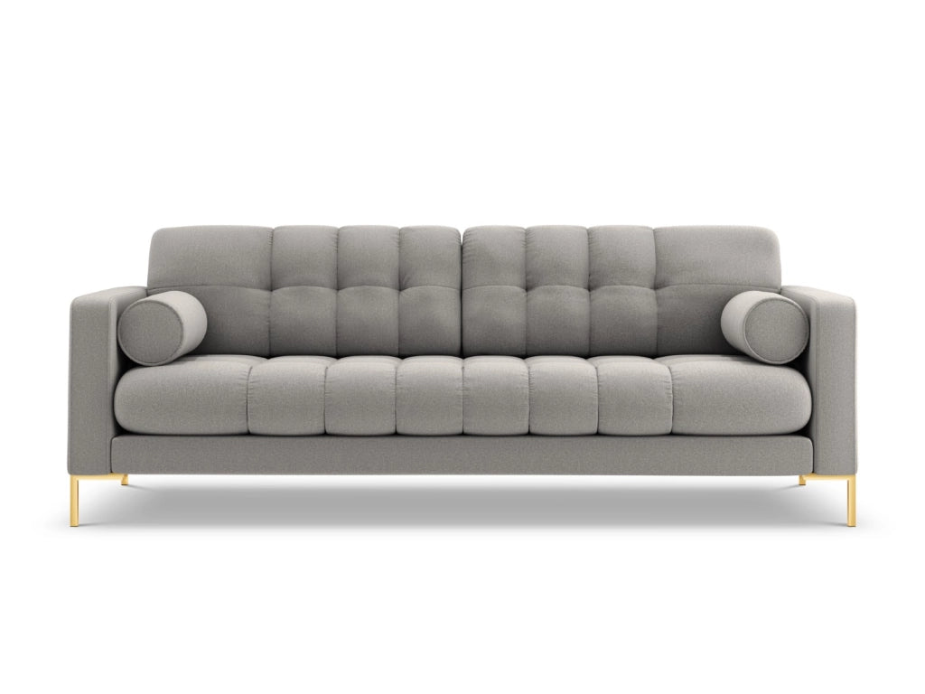 Cosmopolitan Design - Divano "Bali" 4 posti in tessuto strutturato grigio chiaro 