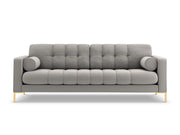 Cosmopolitan Design - Divano "Bali" 4 posti in tessuto strutturato grigio chiaro 