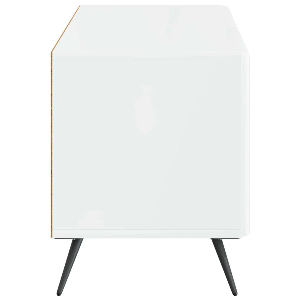 Mobile TV Bianco Lucido Legno ingegnerizzato 897559