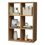Libreria Acquaro, Mobile con ripiani, Biblioteca da ufficio, 100% Made in Italy, Rovere, cm 60x25h90