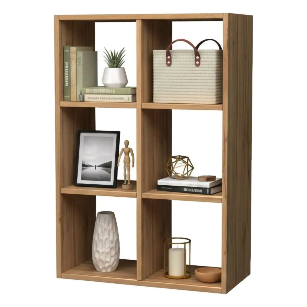 Libreria Acquaro, Mobile con ripiani, Biblioteca da ufficio, 100% Made in Italy, Rovere, cm 60x25h90