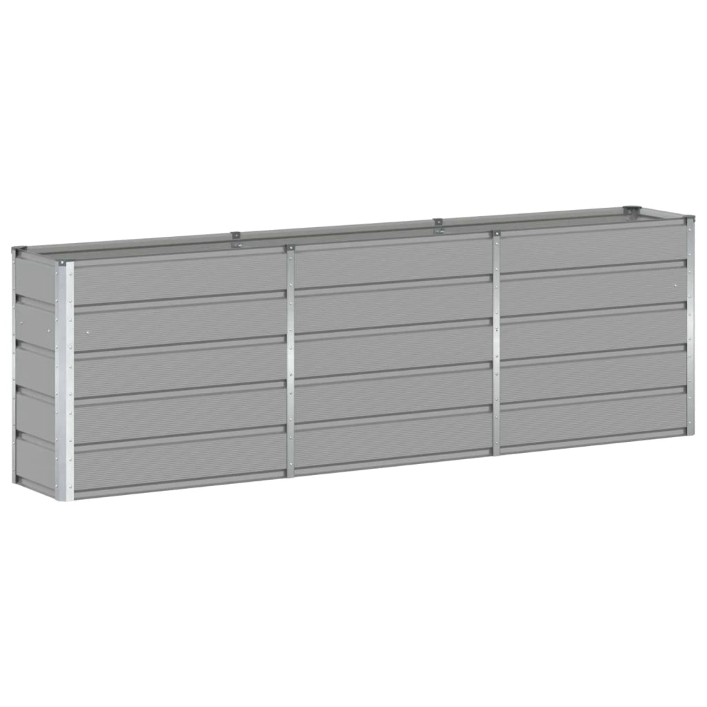 Fioriera Grigio chiaro 240 x 40 x 75 cm Acciaio