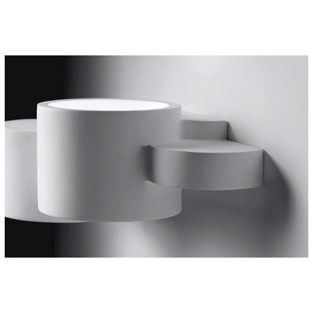 Trade Shop - Applique In Gesso Parete Bianco Moderna Luce Up&down G9 Cilindri Sfalsati Gs-e77 -